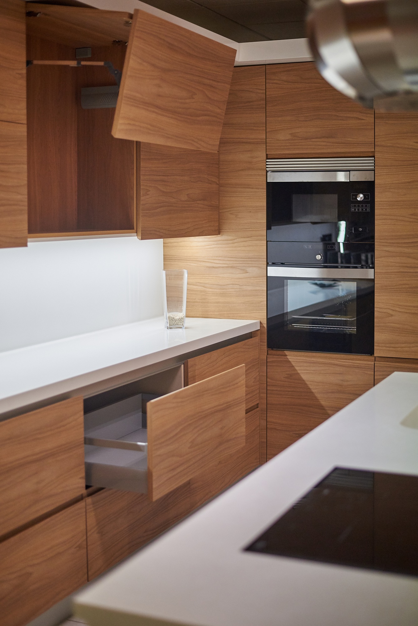 Modern Kitchen exhibition made of wood